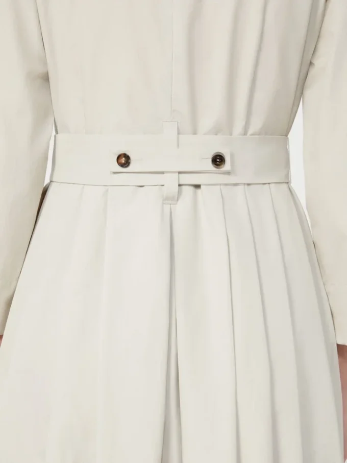 Robe en popeline de coton, bleu glacier Robe en popeline de coton, bleu glacier