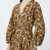 Robe en popeline de coton imprimée, couleur naturelle Robe en popeline de coton imprimée, couleur naturelle