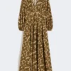 Robe en popeline de coton imprimée, couleur naturelle Robe en popeline de coton imprimée, couleur naturelle