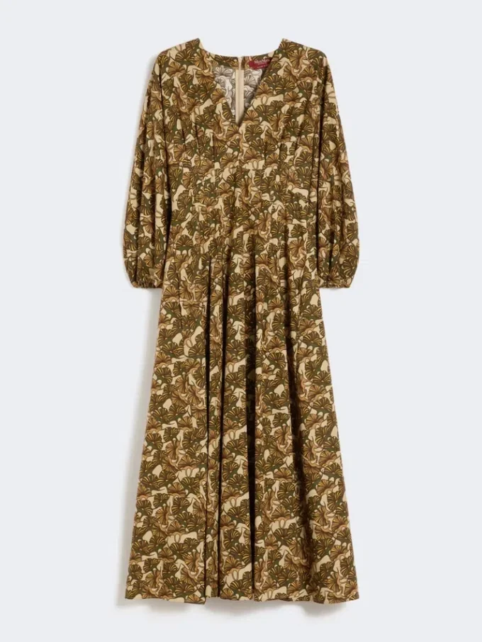 Robe en popeline de coton imprimée, couleur naturelle Robe en popeline de coton imprimée, couleur naturelle