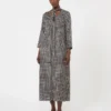 Robe en soie imprimée, noire Robe en soie imprimée, noire