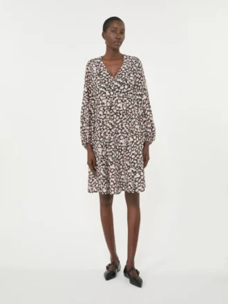 Robe en soie imprimée, rose