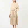 Robe en tissu technique et coton, couleur noisette Robe en tissu technique et coton, couleur noisette