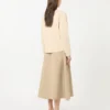 Robe en tissu technique et coton, couleur noisette Robe en tissu technique et coton, couleur noisette