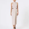 Robe en toile de laine et coton, beige Robe en toile de laine et coton, beige