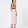 Robe en toile de laine et coton, beige Robe en toile de laine et coton, beige