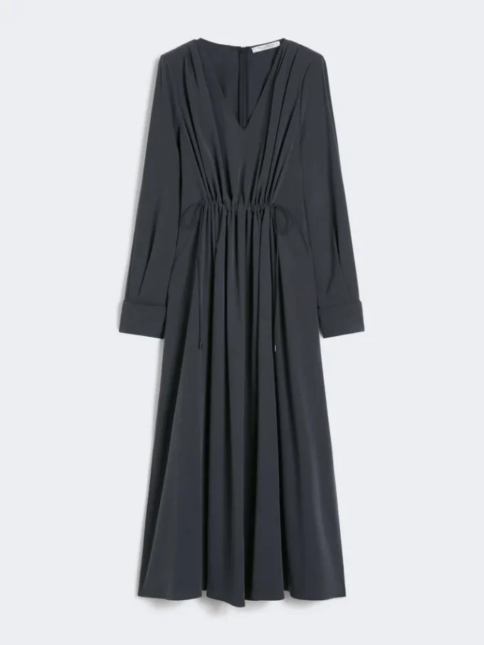 Robe en toile de soie délavée, bleu outremer