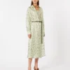 Robe en twill de soie imprimé, ivoire Robe en twill de soie imprimé, ivoire