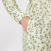 Robe en twill de soie imprimé, ivoire Robe en twill de soie imprimé, ivoire