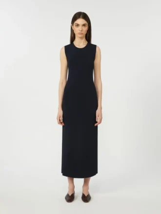 Robe fourreau en crêpe de viscose, bleu outremer