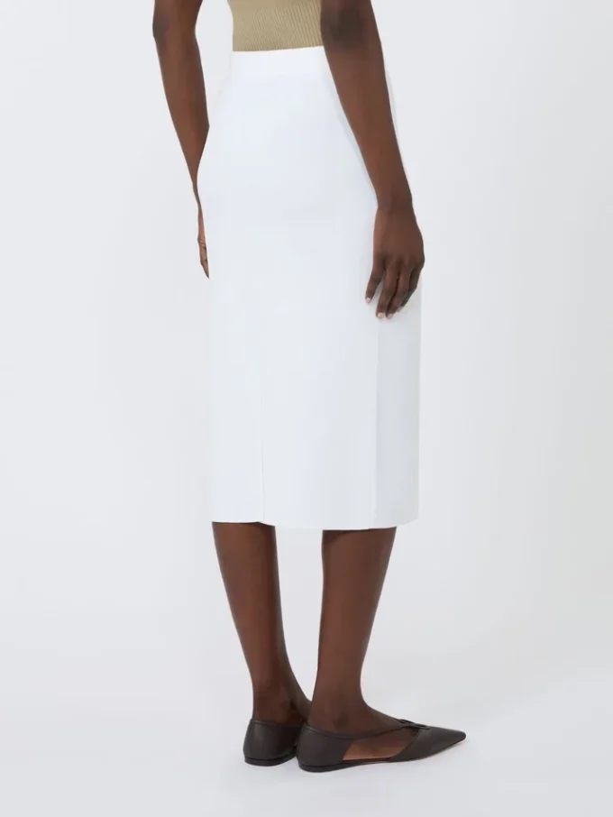 Robe fourreau en fil de viscose stretch, blanc optique Robe fourreau en fil de viscose stretch, blanc optique