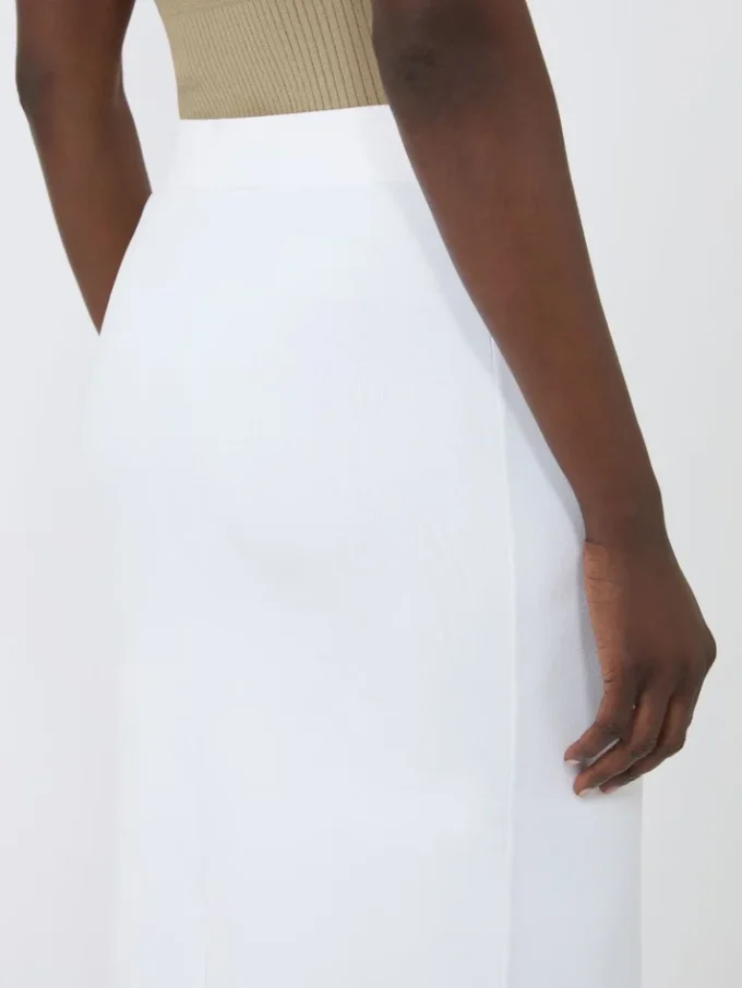 Robe fourreau en fil de viscose stretch, blanc optique Robe fourreau en fil de viscose stretch, blanc optique