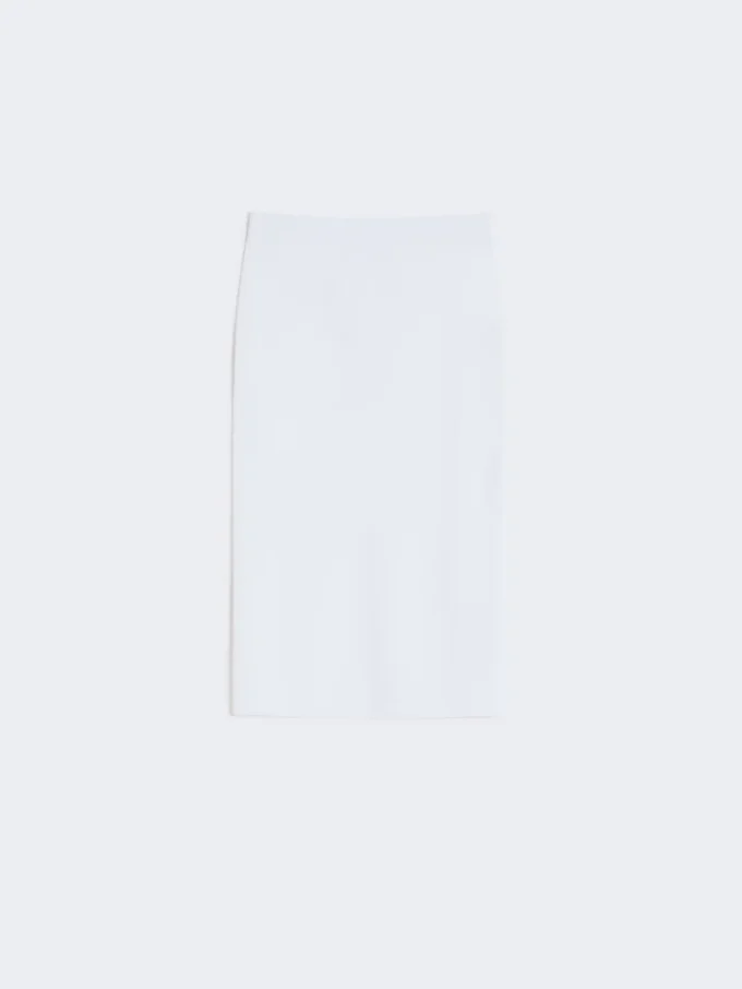 Robe fourreau en fil de viscose stretch, blanc optique Robe fourreau en fil de viscose stretch, blanc optique