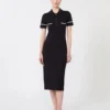 Robe fourreau en viscose stretch, bleu marine Robe fourreau en viscose stretch, bleu marine