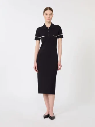 Robe fourreau en viscose stretch, bleu marine