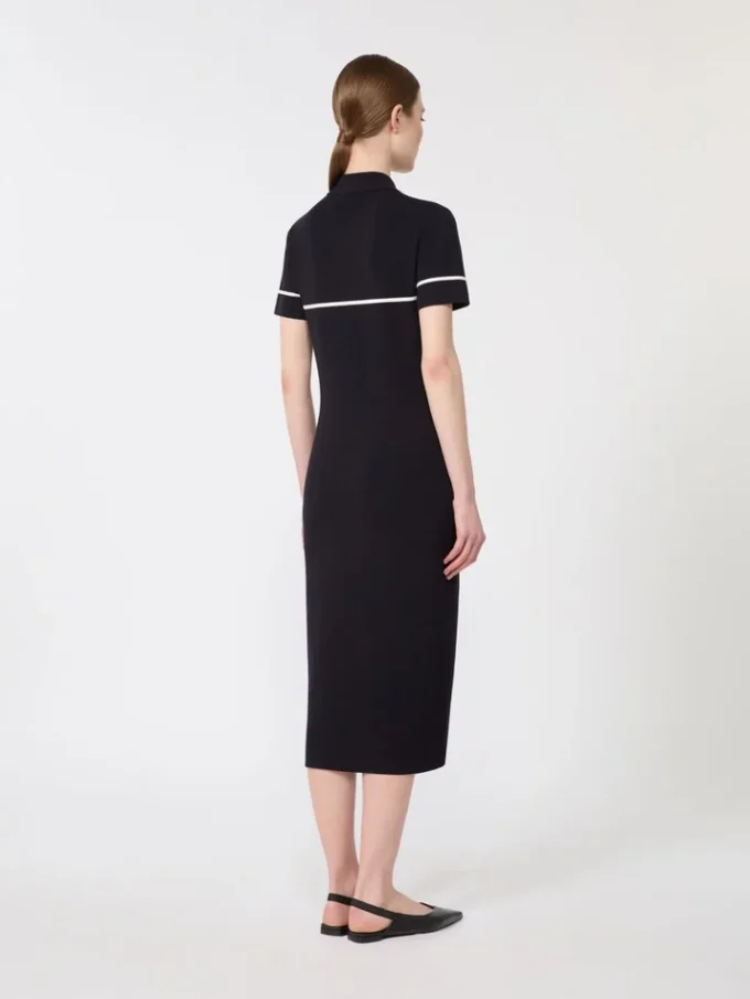 Robe fourreau en viscose stretch, bleu marine Robe fourreau en viscose stretch, bleu marine