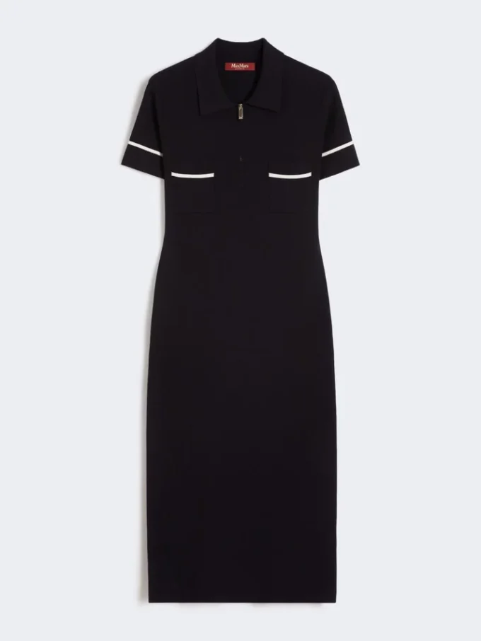Robe fourreau en viscose stretch, bleu marine Robe fourreau en viscose stretch, bleu marine