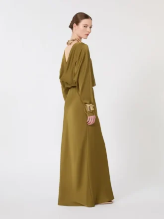 Robe légère en satin, kaki
