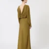 Robe légère en satin, kaki Robe légère en satin, kaki