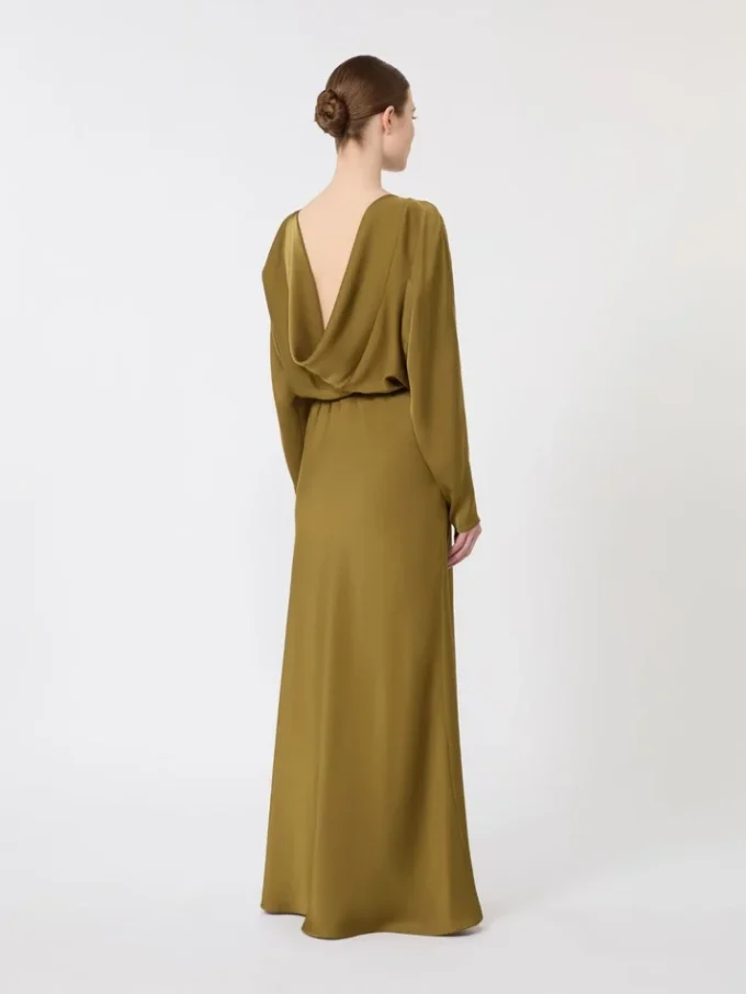 Robe légère en satin, kaki Robe légère en satin, kaki