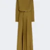 Robe légère en satin, kaki Robe légère en satin, kaki