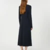 Robe longue en jersey de viscose, bleu marine Robe longue en jersey de viscose, bleu marine