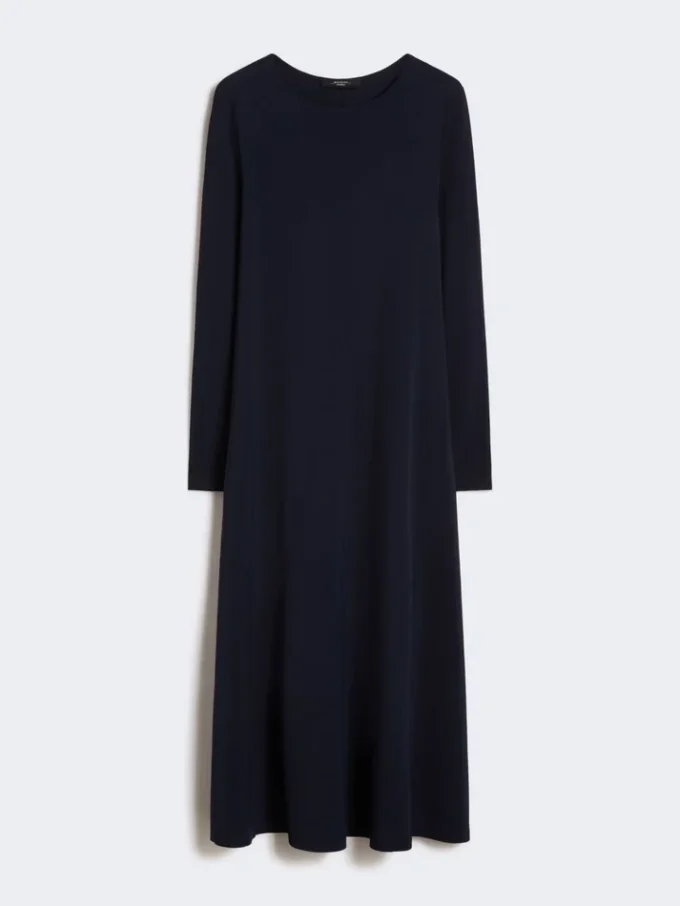 Robe longue en jersey de viscose, bleu marine Robe longue en jersey de viscose, bleu marine