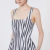 Robe longue en popeline de coton, noire Robe longue en popeline de coton, noire