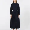 Robe longue en voile de coton, bleu outremer Robe longue en voile de coton, bleu outremer