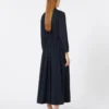 Robe longue en voile de coton, bleu outremer Robe longue en voile de coton, bleu outremer