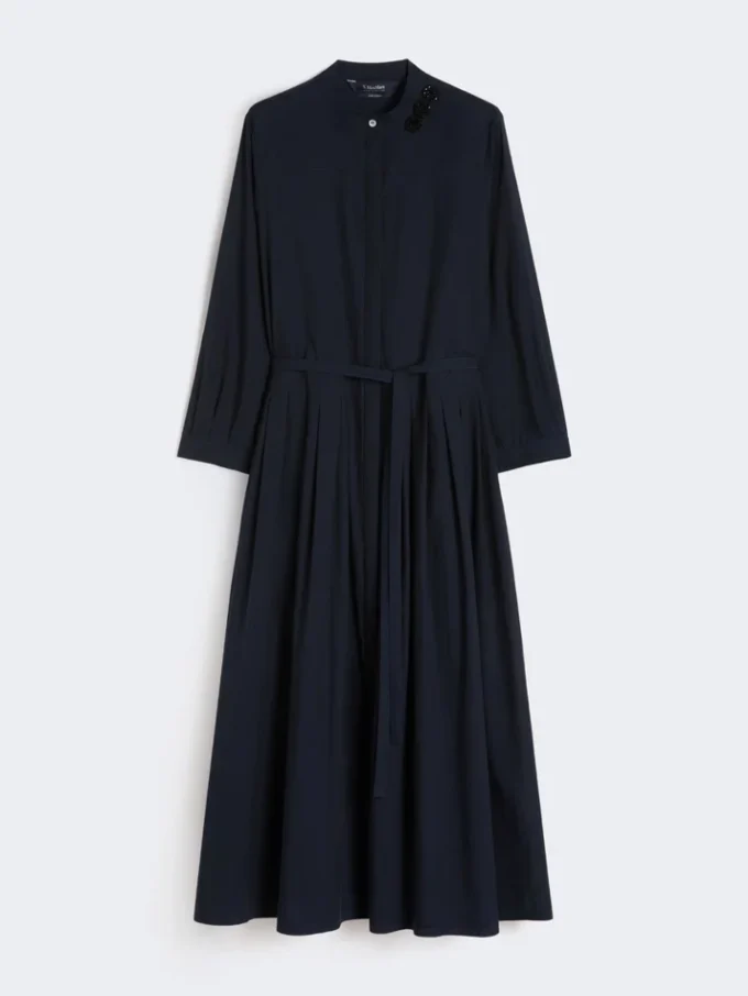 Robe longue en voile de coton, bleu outremer Robe longue en voile de coton, bleu outremer