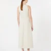 Robe longue évasée en jersey scuba, beige Robe longue évasée en jersey scuba, beige