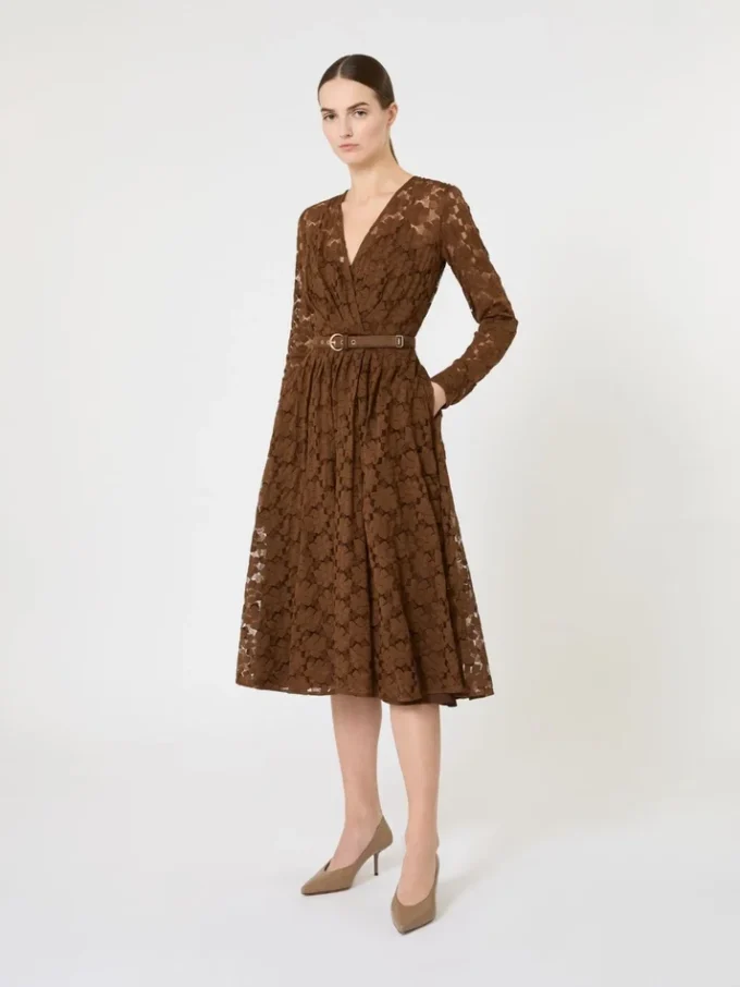 Robe midi en tulle, couleur chocolat Robe midi en tulle, couleur chocolat