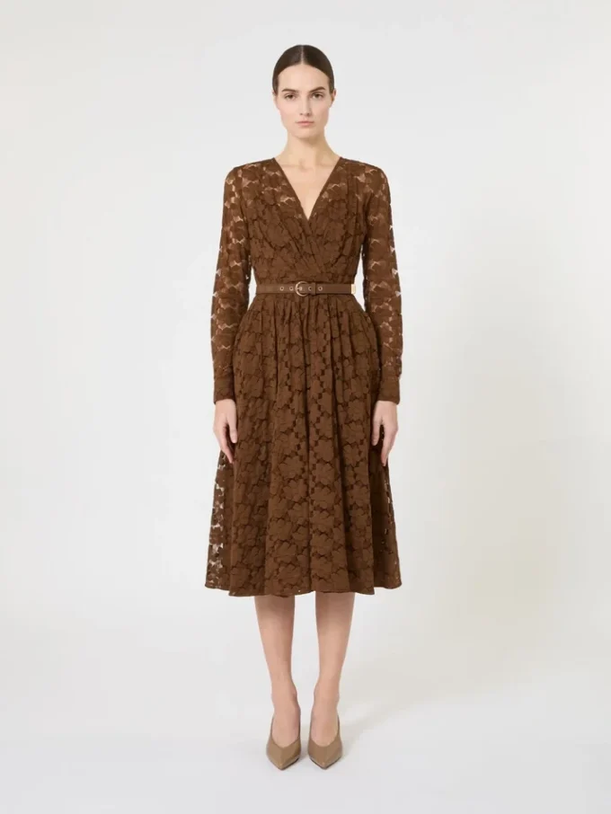 Robe midi en tulle, couleur chocolat Robe midi en tulle, couleur chocolat