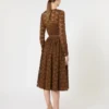 Robe midi en tulle, couleur chocolat Robe midi en tulle, couleur chocolat