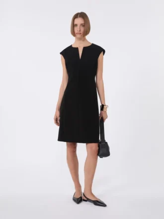 Robe princesse en cady, noire