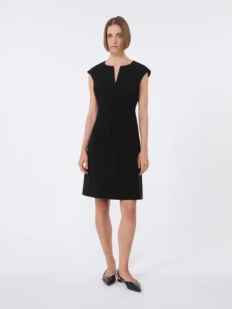 Robe princesse en cady, noire