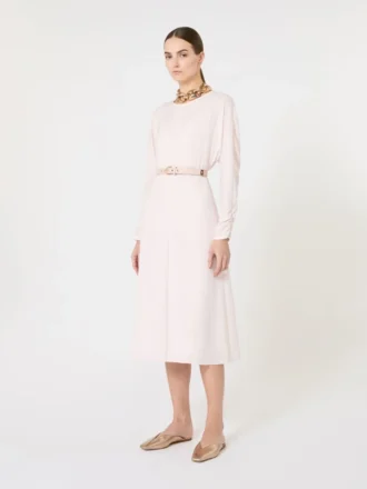 Robe évasée en cady, rose