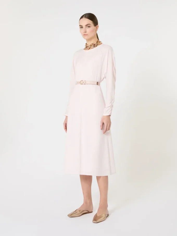 Robe évasée en cady, rose Robe évasée en cady, rose