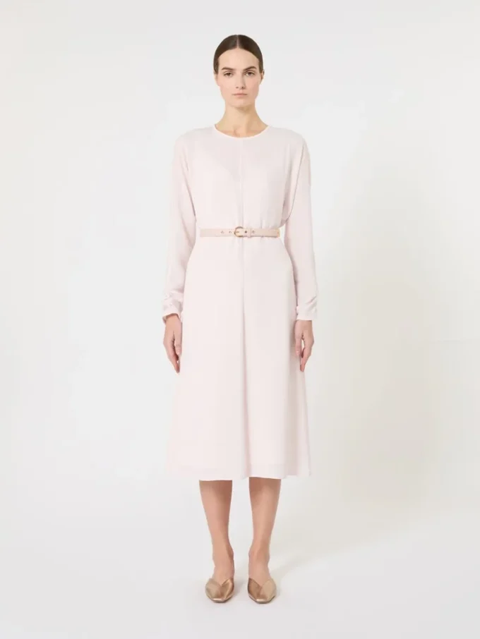Robe évasée en cady, rose Robe évasée en cady, rose