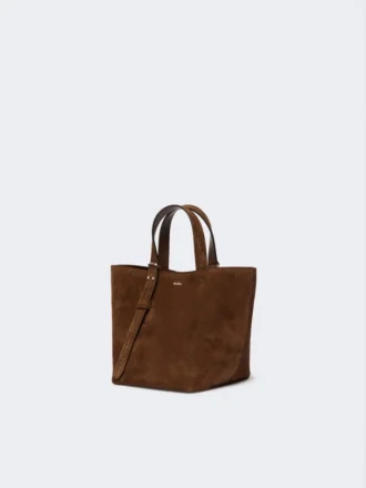 Sac Archetipo extra-petit en cuir refendu, marron foncé