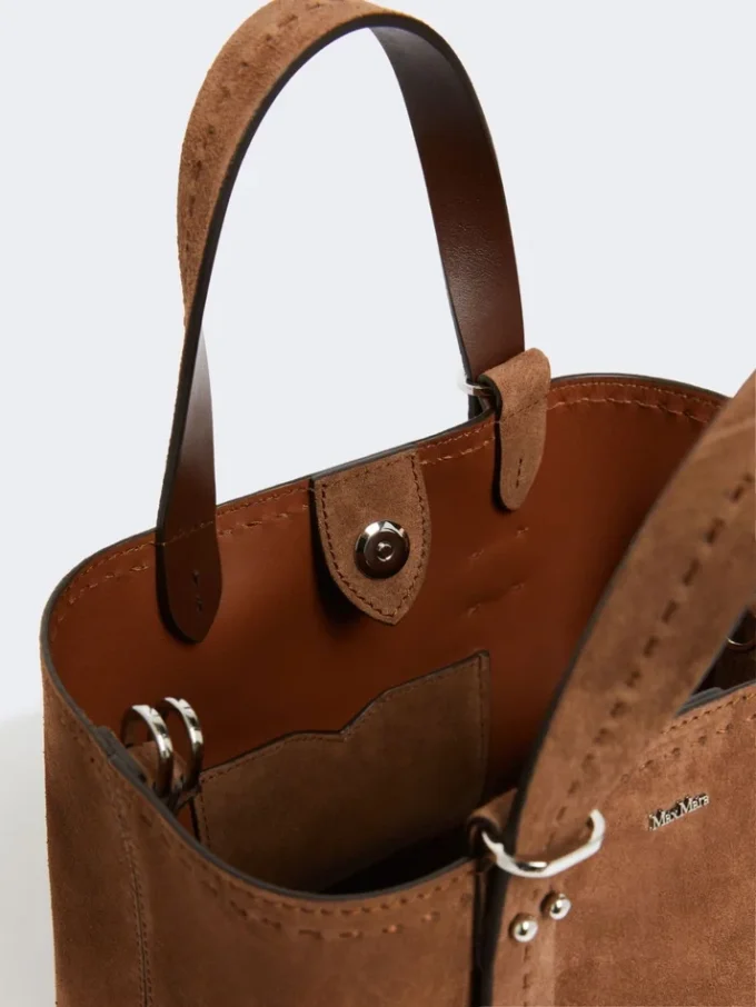 Sac Archetipo extra-petit en cuir refendu, marron foncé Sac Archetipo extra-petit en cuir refendu, marron foncé