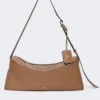 Sac à bandoulière en cuir de taille moyenne, marron Sac à bandoulière en cuir de taille moyenne, marron