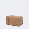 Sac bolero moyen en cuir naturel, couleur boue