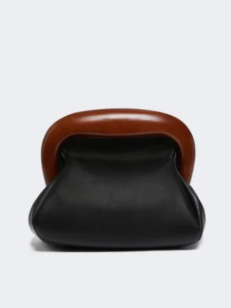 Sac Bouba en cuir, taille moyenne, noir
