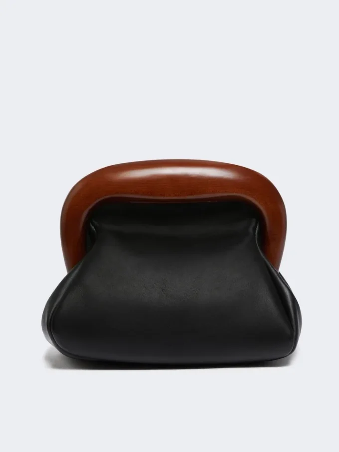 Sac Bouba en cuir, taille moyenne, noir Sac Bouba en cuir, taille moyenne, noir