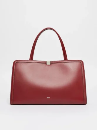 Sac cabas en cuir, bordeaux