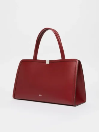 Sac cabas en cuir, bordeaux