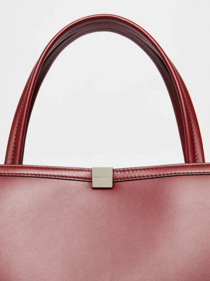 Sac cabas en cuir, bordeaux