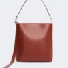 Sac cabas en cuir à boucle en S, couleur rouille Sac cabas en cuir à boucle en S, couleur rouille